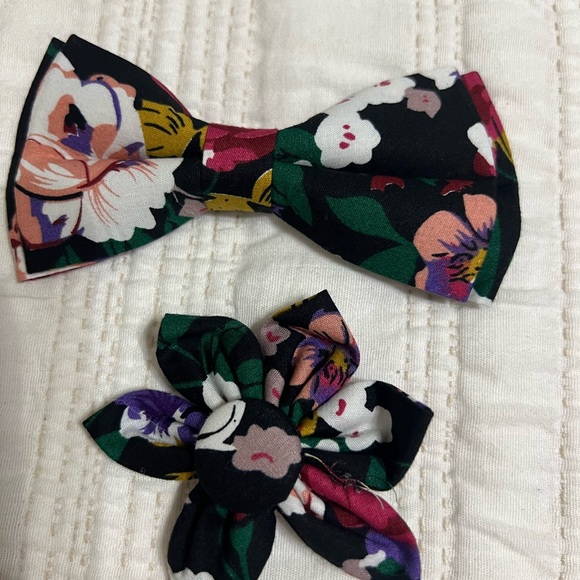 Floral - Dog collar and bows - Picture 3 of 4